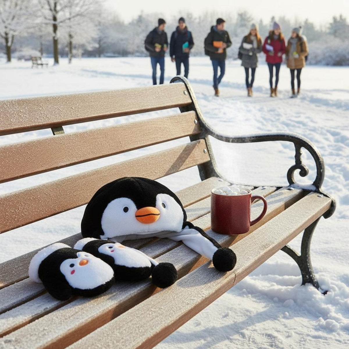 Penguin Earflap Hat Warm Penguin Hat Ear Protection for Outdoor, Women