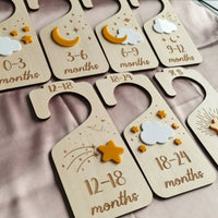 7 Pieces Wooden Baby Closet Divider Cute Nursery Design for Parents
