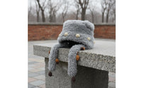 Knitted Earflap Trapper Hat Ear Protection Earflap Knit Hat Face Slimming