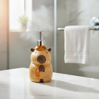 Cute Capybara Pump Bottle Decorative Cartoon Creature Lotion Bottle for Washroom