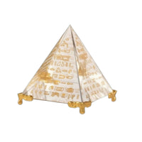 Faceted Pyramid Ornament Printed Symbols Tetrahedral Ornament Easy to Clean Decor