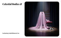 ice crystal Print translucent Mantle Floor-Length Train Cloak Lightweight for Girls