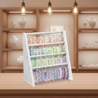 4-Tier Jewelry Rack Large Capacity Multi-Tier Hook Display Space-Saving Design