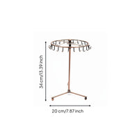 Rotating Necklace Stand Wrought Iron Metal Earring Hanger Detachable Design