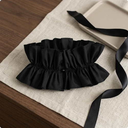 Pleated Neckwear Versatile Overlay Piece Pleated Detachable Neckpiece Easy to Wear Clothing Attachment