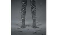 1/6 Scale Long Boots Tall Shaft laced Boots Dark Finish Footwear