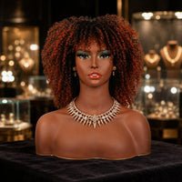 Mannequin Head with Shoulders Shoulder Design Hairpiece Mannequin Head Stable Base Hairpiece Stand Bust for Photo Shoots