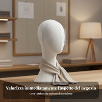 Pinnable Head Form Multi-Purpose Mannequin Head Extended Neck for Craft Fair