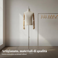 Men's Suit Display Stand Easy to Assemble Male Torso Mannequin for Showroom