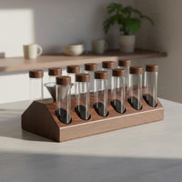 10 Pieces Storage Test Tube Freshness Lock Sealed Display Bottle Space-Saving