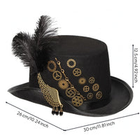 Gothic Steampunk Top Hat Wide Brim Steampunk Top Hat