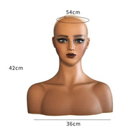 Mannequin Head Realistic Look Hairpiece Display Head Photography Prop Female Bust Form for Salon Owners, Photo Studio, Shop Window, Beauty Store