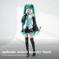 Virtual Singer Uniform striking Teal trims Multi-Piece Anime Suit for Carnival
