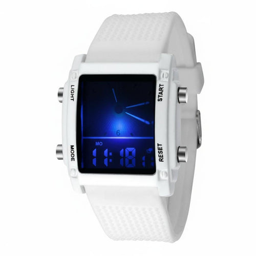 Double Display Watch Fashionable Design Double Display Wristwatch Analog Digital Watch Multi-Function Perfect Gift for Teens