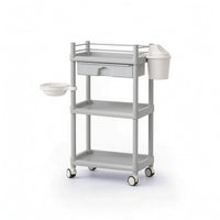 3-Tier Utility Cart Compact Three Tier Rolling Cart Smooth for Beauticians