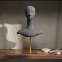 Mannequin Head Bust Realistic Look Mannequin Torso Head Stable Base Beauty Accessory for Shop Window