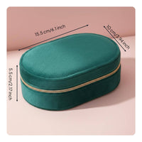 Velvet Jewelry Organizer Compact Design Jewelry Box Multi-Compartment for Women