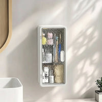 Bathroom Cabinet with Clear Door Space-Saving Bathroom Organizer with Door