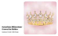 Crystal Crown Sparkling Crystal S Crystal Queen Crown Bridal Headpiece Elegant Design Crystal Queen Tiara for Photoshoot