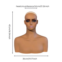 Mannequin Head with Shoulders Female Mannequin Bust No Display Bust for Hair Salons