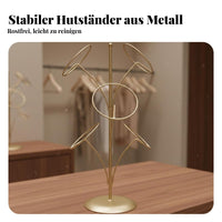 Metal Hat Display Rack Space-Saving Design Freestanding Hat Tree for Shop Owners