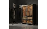 Adjustable Metal Wardrobe Easy to Clean Metal Storage Locker Clothing Organizer Attractive Doors Bedroom Furniture for Children