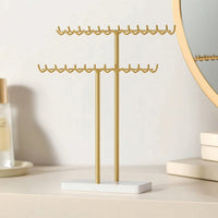 Jewelry Display Stand Metal Frame Stable Jewelry Stand Base Elegant Necklace Holder for Boutique
