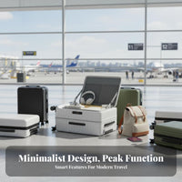 Front-Opening Trolley Expandable Design Suitcase rollers for Vacationers