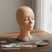 Reusable Eyelash Extension Practice Head Multipurpose Usage Mannequin Head with Replaceable Eyelids Realistic Skin Texture for Beauty School