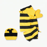 Swim Outfit with Cap Short-Sleeve Swimwear Comfortable for Beach, Kids, Toddlers