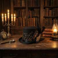 Gothic Steampunk Top Hat Wide Brim Steampunk Top Hat