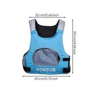 Buoyancy Vest with Pocket Secure PFD Lightweight for Fishing, Jet Skiing, Adults