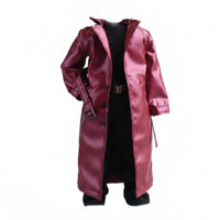 4 Pieces 1/12 Scale Trench Coat Long Lapel Action Figure Clothes Set Straight-Leg Trousers Trench Coat Outfit