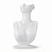 Half-Face Mannequin Bust Shoulder Drape Jewelry Bust Photography Prop