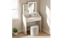Small Dressing Table Set Space-Saving Design Cosmetic Vanity with Drawers