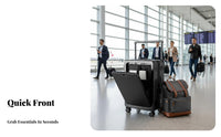 Wheels Front-Opening Rolling Luggage Combination Lock Trolley Case Lightweight Carry-on Bag Multi-Pocket Organization for Travelers, Frequent Flyers, Vacation, Business Trips, Short Break Getaways, Overnight Stays
