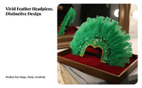 Feather Headdress Feathered Design Feather Headpiece Carnival Headpiece Paillette Ed and Gem Ed Performance Girl Headdress