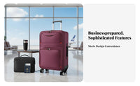 Soft-Sided Suitcase Expandable Softside Luggage for Vacationers