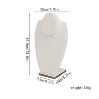 PU Leather Necklace Display Upright PU Leather Bust Display Polished Surface