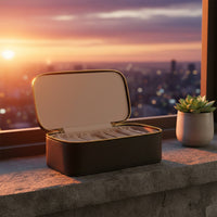 Portable Jewelry Travel Case Sleek Design 12-Pouch Jewelry Storage Box Large Capacity Safeguarding Soft Lining for Travelers