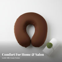 Milk Silk Material U-Shaped Face Cradle Anti-Slip U-Shaped Face Cushion Removable and Washable for Estheticians, Spa