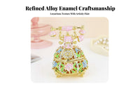 Hand-Painted Vintage Telephone Jewelry Box Ornate Design Enamel Telephone Trinket Box Unique Gift for Girls, Vanity
