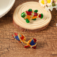 Fish Jewelry Box Enamelled Desk Decor Miniature for Desktop
