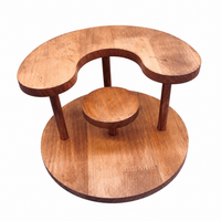 Wood Perfume Organiser for Dresser, 2 Layer Stepped Decorative Tray, Makeup