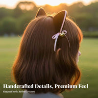 Soft Cat Ear Headband Cute Design Cat Girl Cosplay Ears Headband with Chime S Soft and Comfortable Furry Creature Ear Hair Hoop