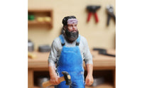 1/64 Scale Worker Figure Hand Painted Miniature Handyman with Hammer