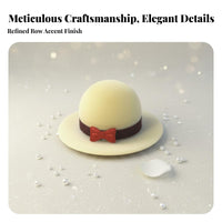Multi-Functional Interior Cowboy Hat Band Box Creative Design Flocked Hat Jewelry Case Compact & Portable for Proposal, Wedding, Anniversary