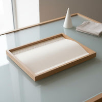 Jewelry Display Tray Sturdy Construction Wood Grain Jewelry Organizer