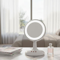 LED Makeup Mirror with Fan USB Rechargeable 3 in 1 Makeup Mirror Fan for Office