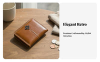 Vintage Fashion women's Short Wallet Snap Closure women's Bifold Wallet Slim Design for Students, Travelers, Daily Use, Travel, Shopping
